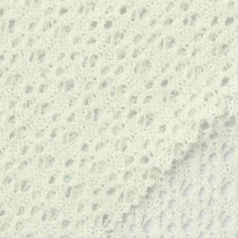 Cream Openwork Chunky Knit, Polyester, 340 gsm