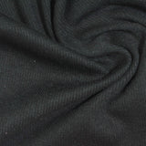 Polyester Cotton Stretch Rib Knit Fabric, 400 gsm, 140 cm — Black — photo 1