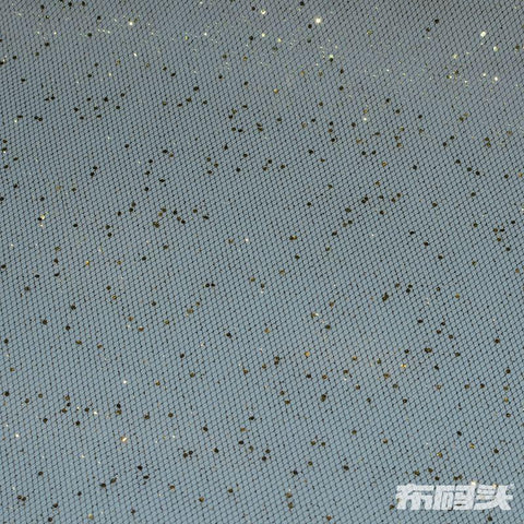 Gold Glitter-Dot Mesh, Polyester