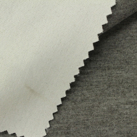Grey Heather Scuba Knit, Polyester, 320 gsm