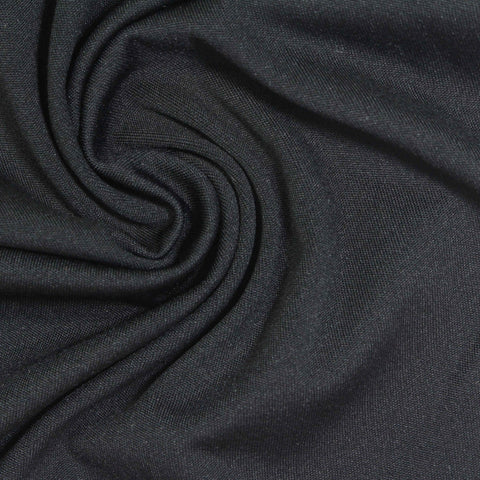 Brushed Polyester Stretch Sateen Fabric, 175 gsm, 160 cm — Navy