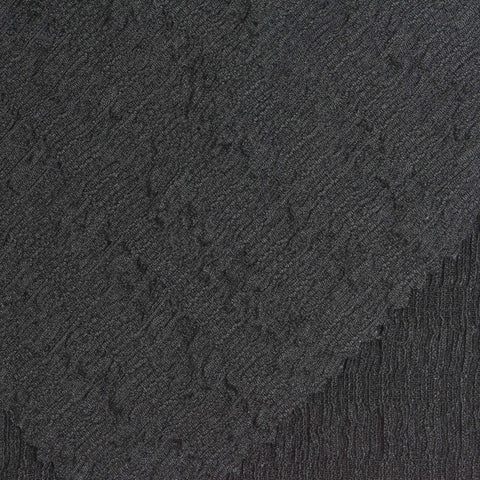 Polyester Stretch Warp Knit Fabric, 185 gsm, 150 cm — Black