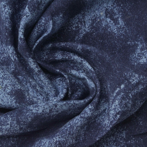 Blue Abstract Jersey Knit, Cotton, 170 gsm