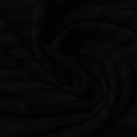 100% Cotton Knit Fabric, 215 gsm, 157 cm — Black