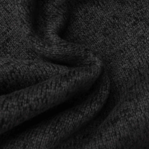 Dark Grey Marl Chunky Knit, Polyester, 372 gsm