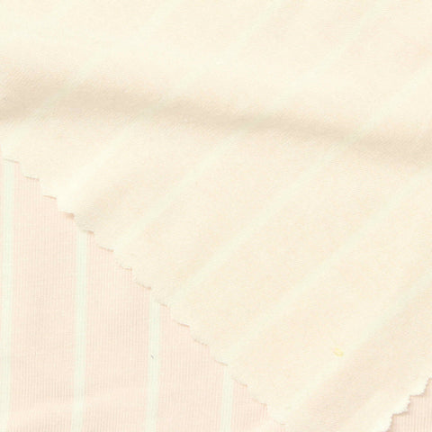 Light Peach Vertical-Stripe Jersey Knit, Viscose