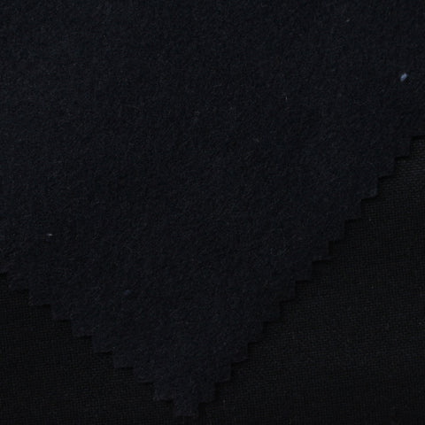 Brushed Polyester Stretch Knit Fabric, 272 gsm, 160 cm — Black