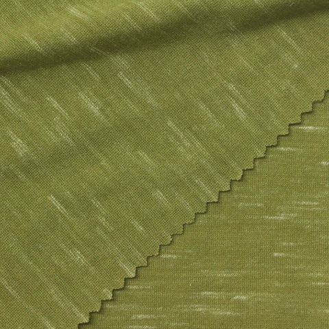 Green Marl Jersey Knit, Poly-Viscose, 150 gsm