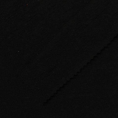 Polyester Stretch Crepe Fabric, 155 gsm — Black