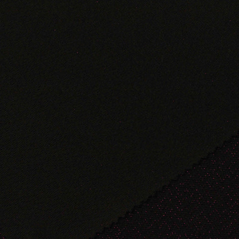 Black Marl Interlock Knit, Polyester, 170 gsm