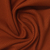 Rust Textured Waffle Knit, Poly-Viscose — photo 1
