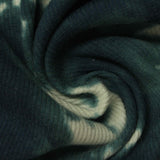 Printed Cotton Stretch Rib Knit Fabric, 220 gsm, 114 cm — Green — photo 1