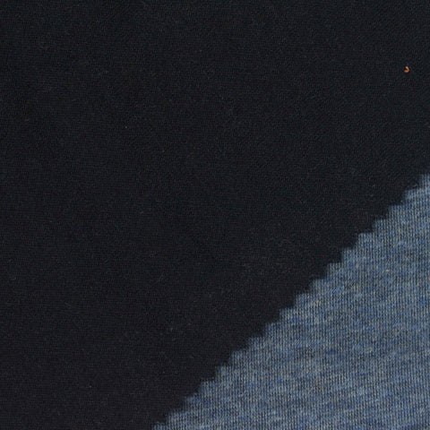 Blue Marl Scuba Knit, Poly-Cotton, 220 gsm