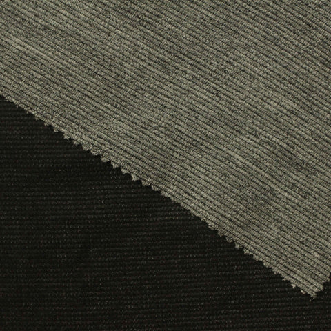 Black Ribbed Rib Knit, Viscose-Poly