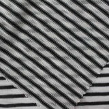 Black Horizontal-Stripe Jersey Knit, Poly-Viscose, 133 gsm — photo 1