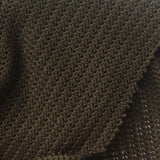 Dark Olive Geometric Chunky Knit, Poly-Viscose — photo 1
