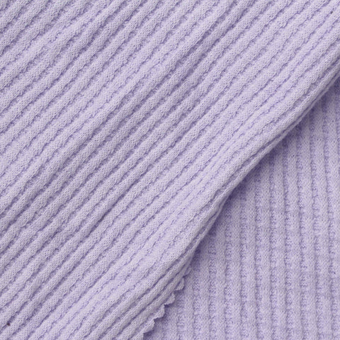 Cotton Polyester Stretch Waffle Knit Fabric, 198 gsm, 170 cm — Purple