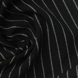 White Vertical-Pinstripe Woven, Polyester — photo 1