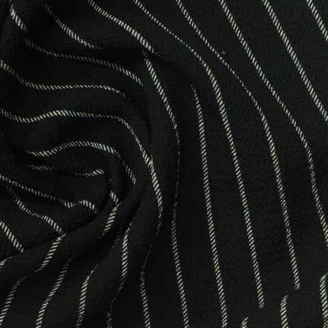 White Vertical-Pinstripe Woven, Polyester