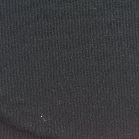Black Ribbed Rib Knit, Poly-Viscose