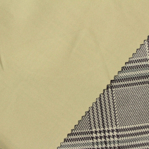 Light Beige Plaid Faux Suede, Polyester