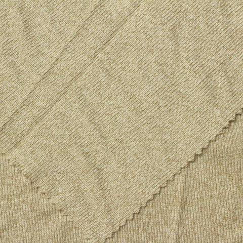 Light Beige Marl Rib Knit, Viscose-Poly, 316 gsm