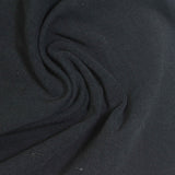 Cotton Stretch Rib Knit Fabric, 280 gsm, 150 cm — Black — photo 1