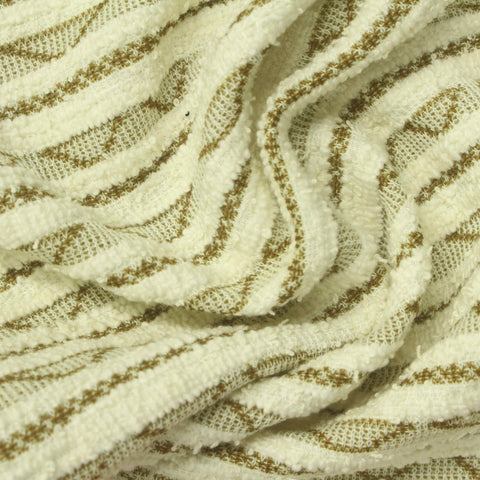 Cream Zigzag Bouclé, Poly-Cotton