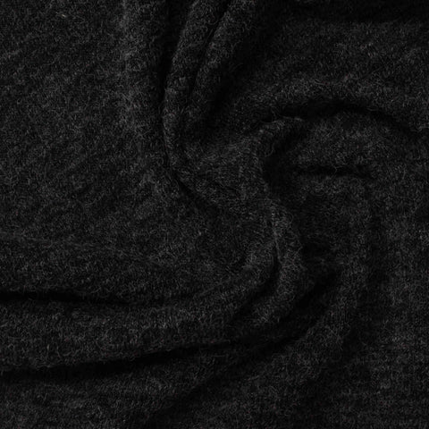 Dark Grey Marl Chunky Knit, Polyester, 164 gsm
