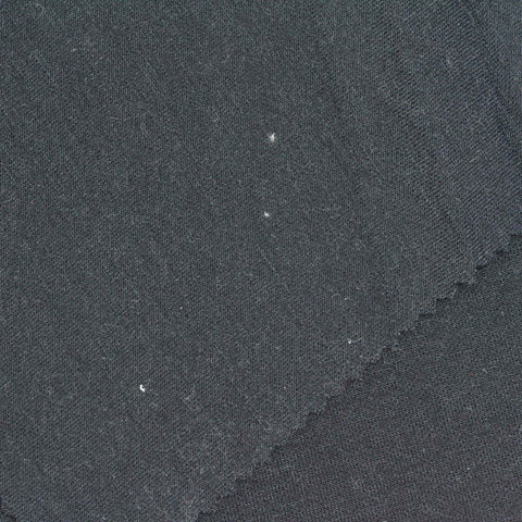Polyester Viscose Stretch Interlock Knit Fabric, 290 gsm, 175 cm — Grey