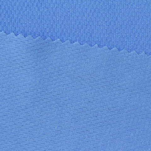 100% Polyester Birdseye Knit Fabric, 186 gsm, 152 cm — Blue