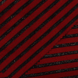 Red Horizontal-Stripe Rib Knit, Poly-Nylon — photo 1