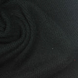 Polyester Stretch Waffle Knit Fabric, 230 gsm, 138 cm — Black — photo 1