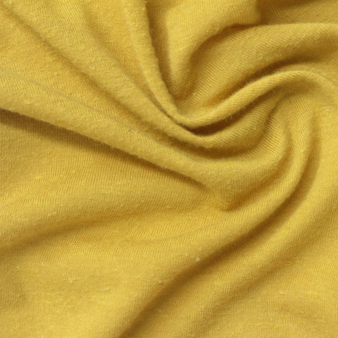 Polyester Linen Jersey Knit Fabric, 150 gsm, 168 cm — Yellow