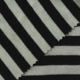 Black Horizontal-Stripe Scuba Knit, Viscose-Poly, 350 gsm, 168 cm — photo 1