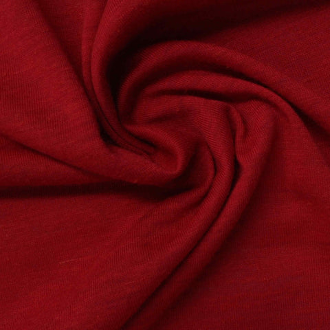 Polyester Viscose Jersey Knit Fabric, 120 gsm, 150 cm — Red