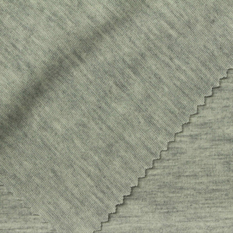 Heathered Sage Marl Jersey Knit, Poly-Viscose