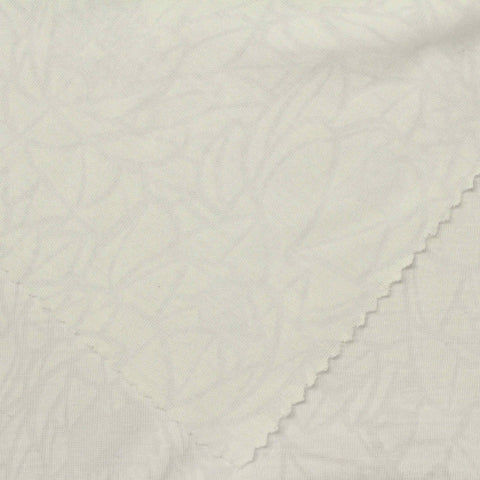 Jacquard Polyester Viscose Jersey Knit Fabric, 120 gsm, 135 cm — Beige