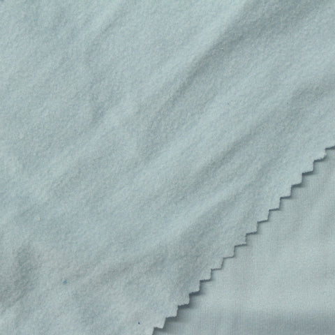 Brushed Polyester Stretch Milk Silk Knit Fabric, 210 gsm, 154 cm — Blue