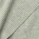 Heather Grey Marl Rib Knit, Poly-Viscose, 320 gsm — photo 1