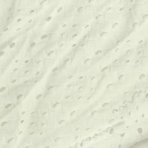 Jacquard Polyester Stretch Knit Fabric, 160 gsm, 150 cm — White
