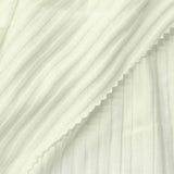 Viscose Polyester Stretch Rib Knit Fabric, 200 gsm, 140 cm — White — photo 1