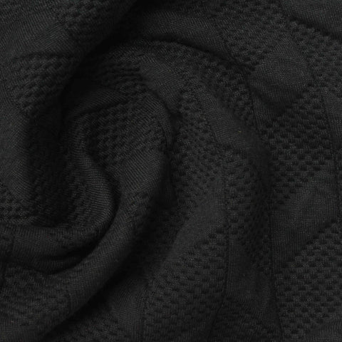 Black Textured-Chevron Jacquard, Polyester