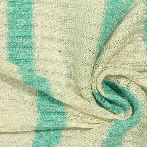 Yarn-Dyed Viscose Polyester Rib Knit Fabric, 168 gsm, 100 cm — Beige