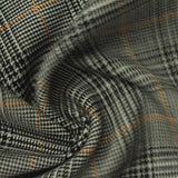 Black Plaid Woven, Poly-Viscose, 445 gsm — photo 1