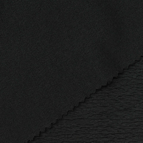 Black Tone-on-Tone Wave Jacquard
