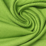 Viscose Stretch Rib Knit Fabric, 355 gsm — Green — photo 1