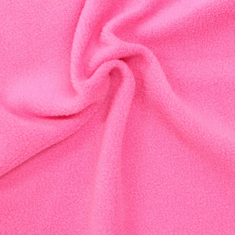 100% Polyester Fleece Fabric, 170 gsm, 147 cm — Pink