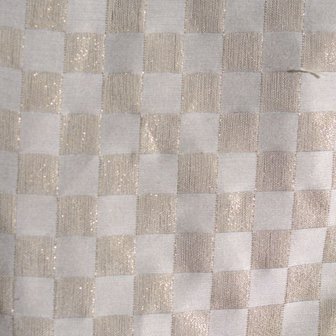 White Check Jacquard, Polyester