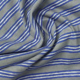 Grey Horizontal-Stripe Knit, Linen-Cotton — photo 1